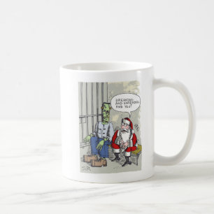Taza De Café Santa In Jail Mug de la mano izquierda