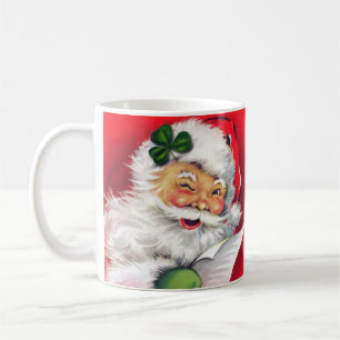 Taza De Café Santa Irlandesa, Navidades irlandeses Mug, café i