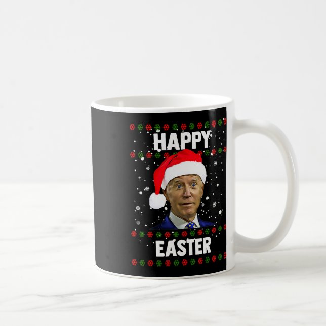 Taza De Café Santa Joe Biden Feliz Pascua Navidades feos sudan (Derecha)