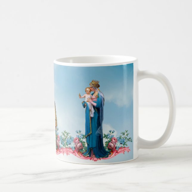Taza De Café Santa José Virgen María Vintage (Derecha)