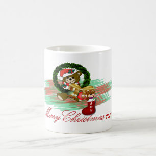 Taza De Café Santa Joy Sock Navidad Mug