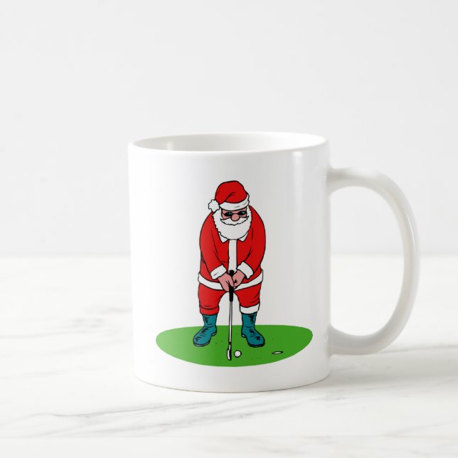 Taza De Café Santa juega a golf (Derecha)
