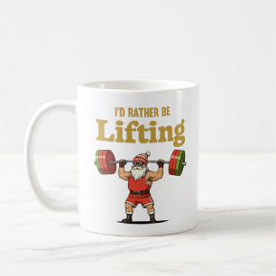 Taza De Café Santa Levantando Pesas