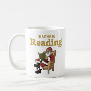 Taza De Café Santa leyendo