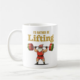 Taza De Café Santa Lifting Weights