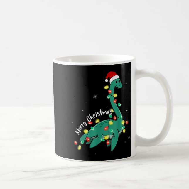 Taza De Café Santa Loch Ness Monster Christmas Nessie Boys Girl (Derecha)