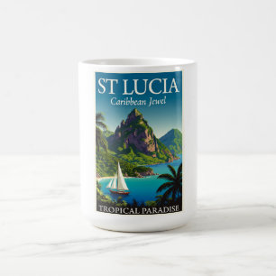 Taza De Café Santa Lucía Joya del Caribe
