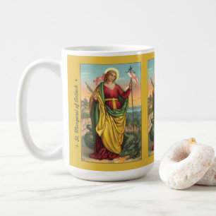 Taza De Café Santa Margarita con dragón y estandarte de resurre