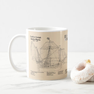 Taza De Café Santa María - Plan de Blueprint para barcos SD
