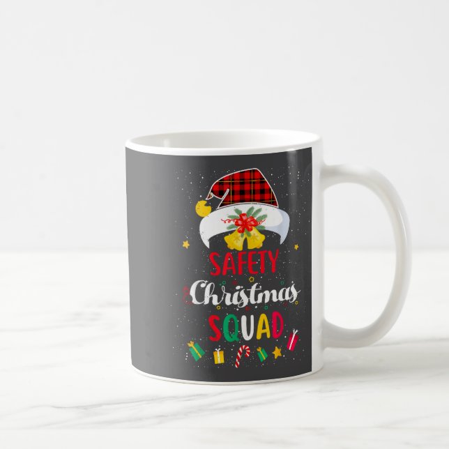 Taza De Café Santa Match Hat Safety Squad Security Smile (Derecha)