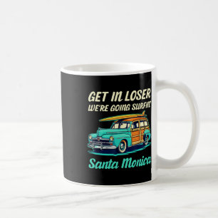 Taza De Café Santa Mónica California Chica Surfista Mujeres Hom