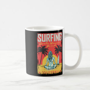 Taza De Café Santa Mónica California Playa Surfing