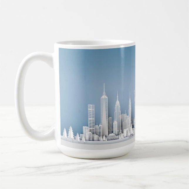 Taza De Café Santa Over New York City Christmas Mug (Izquierda)