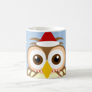Taza De Café Santa Owl Holiday Mug
