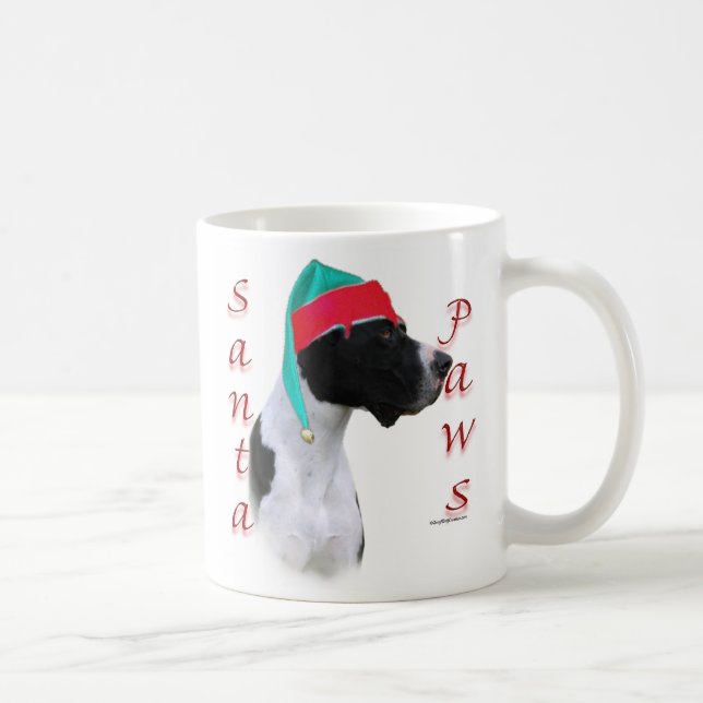 Taza De Café Santa Paws de Great Dane (mantle) (Derecha)