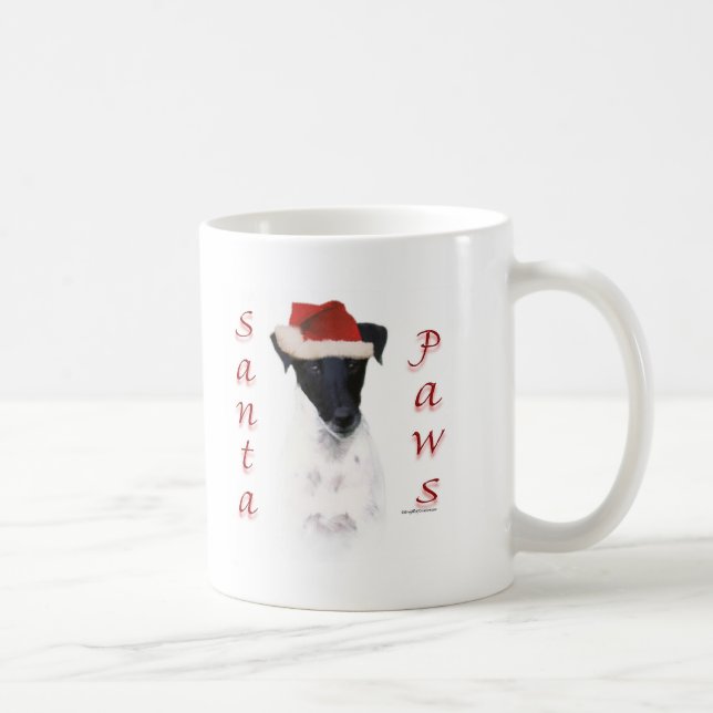 Taza De Café Santa Paws Smooth Fox Terrier (Derecha)