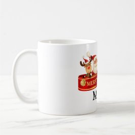 TAZA DE CAFÉ SANTA PERSONALIZADA, SNOWMAN, NAVIDADES DE ELF WIS