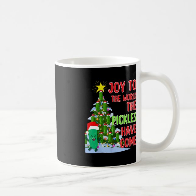 Taza De Café Santa Pickle Christmas Tree Lights Fun Pickle Rega (Derecha)