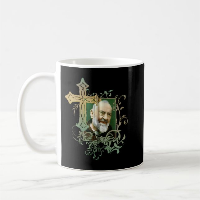 Taza De Café Santa Pío Oración Cruzada Católica Santos Santo Vi (Izquierda)