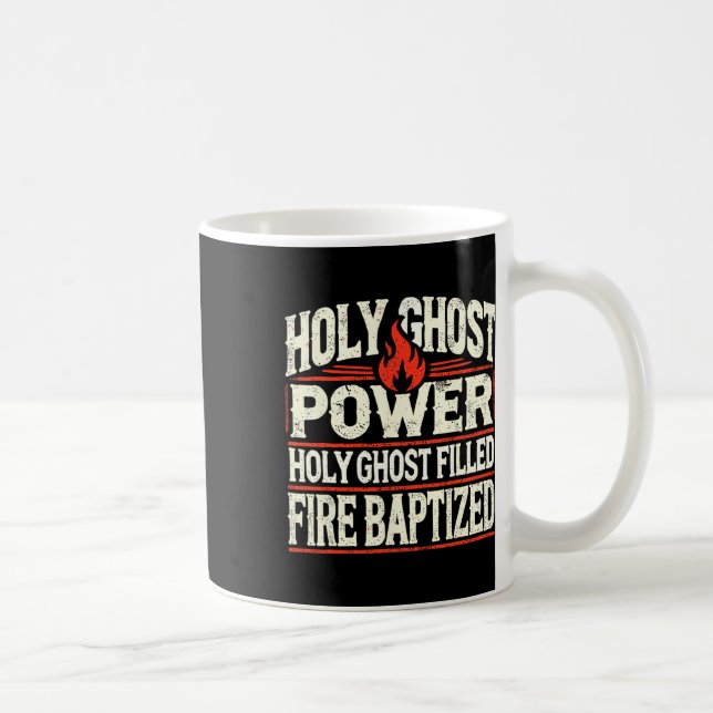 Taza De Café Santa Potencia Fantasma Fe Cristiana (Derecha)