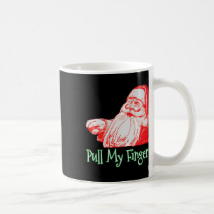 Taza De Café Santa Pull My Finger Funny Navidades Fart Humor Pr