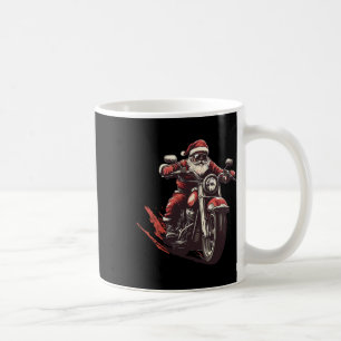 Taza De Café Santa Riding A Motocicleta Biker Lover X