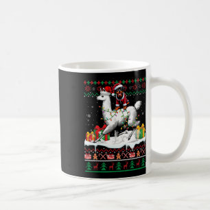 Taza De Café Santa Rottweiler Riding Llama Navidades Sweater Lo