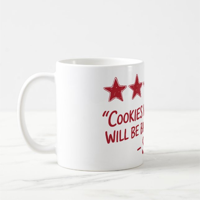 Taza De Café Santa’s 5-Star Review - Christmas Design (Izquierda)