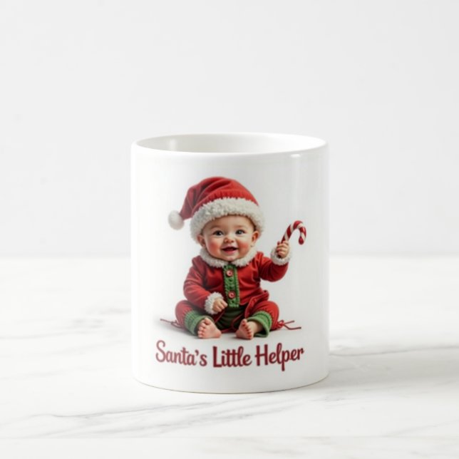 Taza De Café Santa’s Little Helper Mug – Cute Baby Christmas  (Centro)
