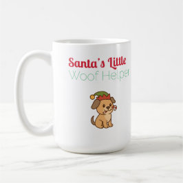 Taza De Café Santa’s Little Woof Helper – Cute Dog Christmas
