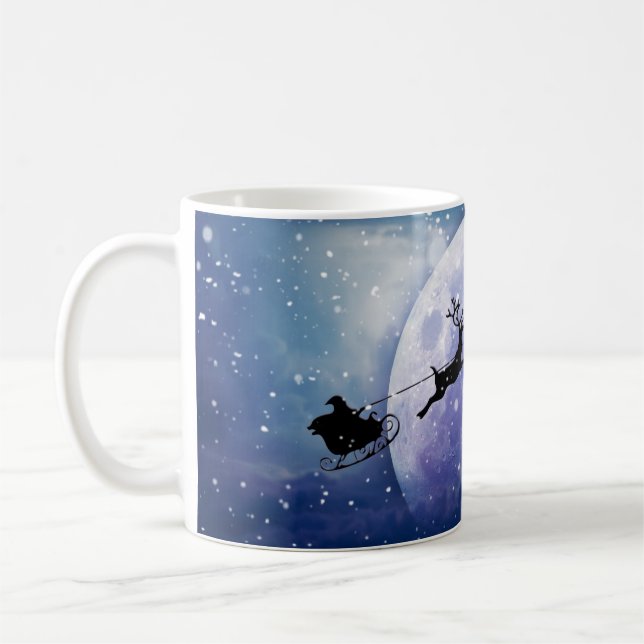 Taza De Café Santa Sleigh | Navidades de Fantasy Galaxy Night S (Izquierda)