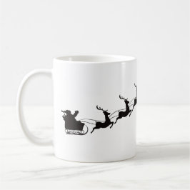 Taza De Café Santa Sleigh Y Los Renos