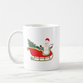Taza De Café Santa snowman distributing gifts