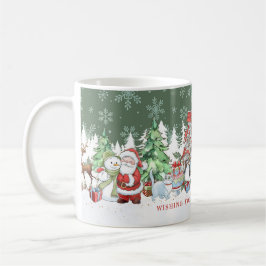 Taza De Café Santa Snowman Rudolph Cat Mug
