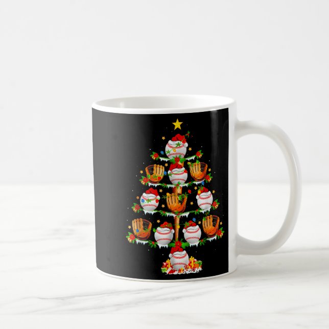 Taza De Café Santa Srts Design For Men Boys Christmas Baseball  (Derecha)