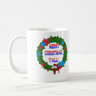 Taza De Café Santa Steer - Feliz Navidad