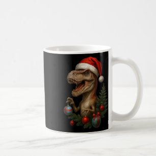 Taza De Café Santa T-rex Navidad Dinosaurio Divertido Fiesta
