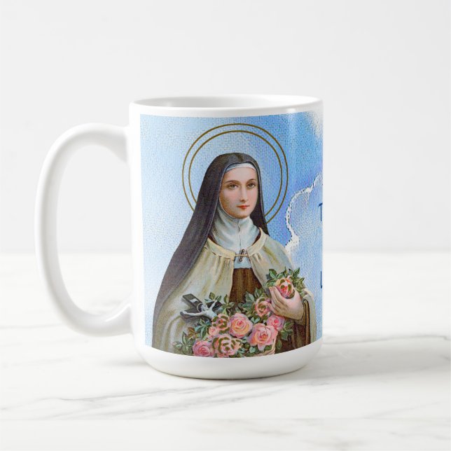 Taza De Café Santa Teresa de Lisieux la Flor Pequeña (BJE 01) (Izquierda)