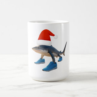 Taza De Café Santa Tralalero Tralala –Shark in Santa Hat