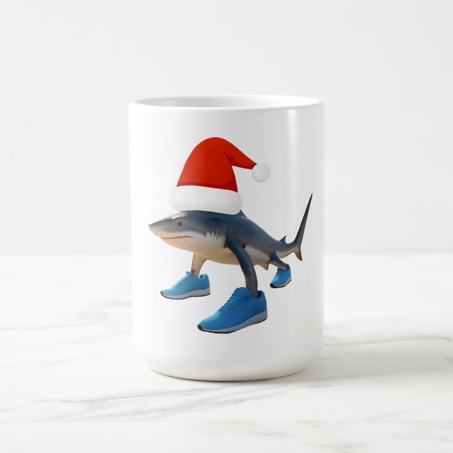 Taza De Café Santa Tralalero Tralala –Shark in Santa Hat (Centro)