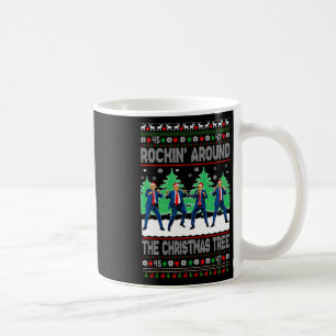 Taza De Café Santa Trump Baile Bailando Rocking Around The Chri
