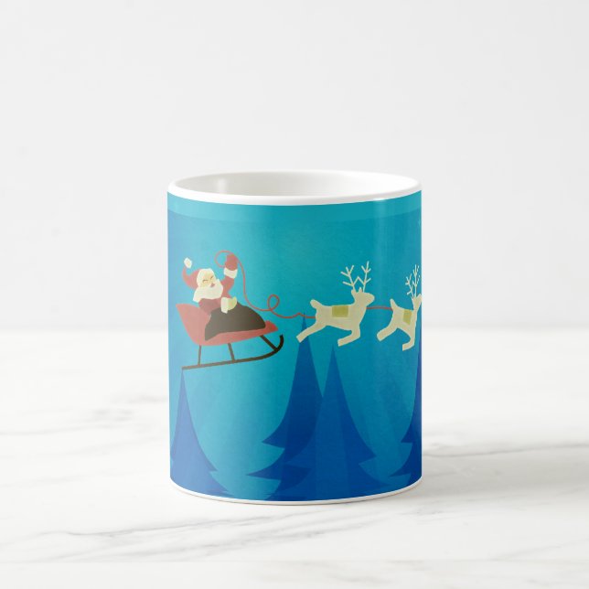 Taza De Café Santa Winter Scene Mug (Centro)