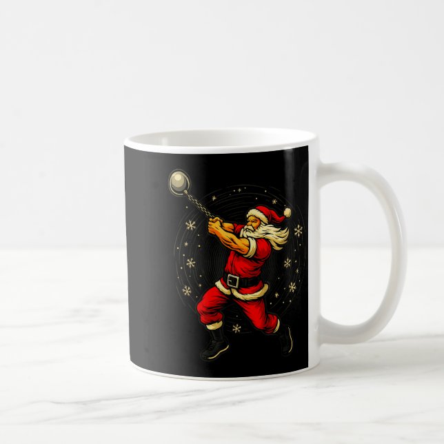 Taza De Café Santa Wrecking Ball Christmas Gym Fitness Humor  (Derecha)