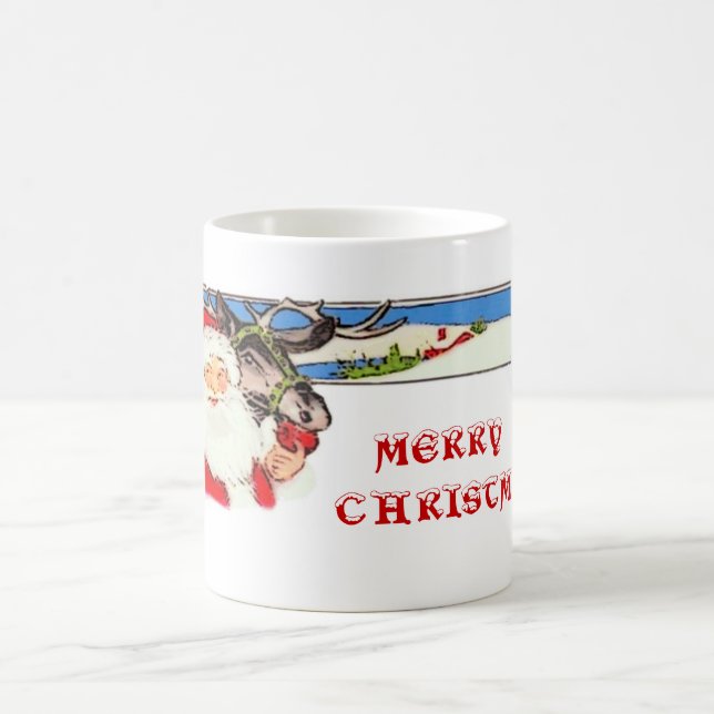 Taza De Café Santa y los renos (Centro)