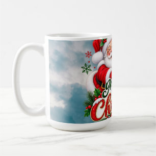Taza de café Santa y muñeco de nieve Feliz Navidad