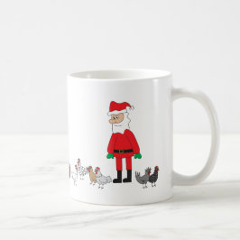 Taza De Café Santa y pollos