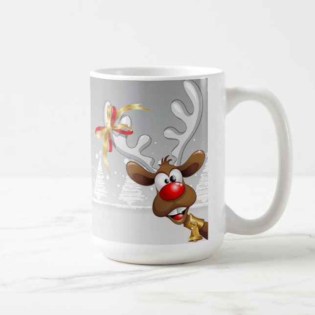 Taza De Café Santa y Rudolf Personalizado Mug (Derecha)