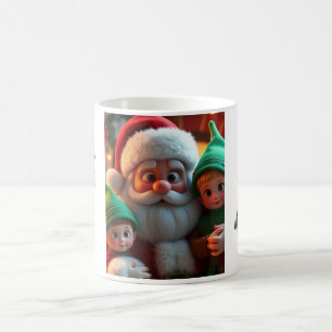 Taza De Café Santa Y sus elfos