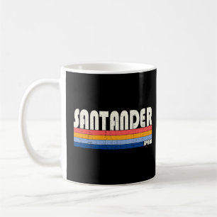 Taza De Café Santander estilo retro vintage de los años 80, Esp