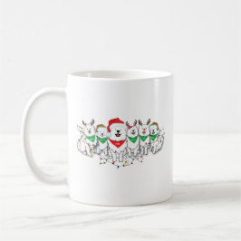 Taza De Café Santapaws con luces de Navidad